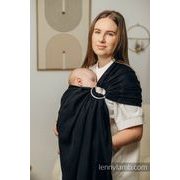 LENNYLAMB BASIC LINE RING SLING - LITTLE HERRINGBONE BLACK EBONY - STANDARD 1,8M - LENNYLAMB RING SLING - ŠÁTKY
