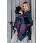 LENNY LAMB RING SLING (60% BAVLNA, 28% MERINO, 8% HEDVÁBÍ, 4% KAŠMÍR) - PEACOCK'S TAIL - BLACK OPAL - STANDARD 1,8 M - LENNYLAMB RING SLING{% if kategorie.adresa_nazvy[0] != zbozi.kategorie.nazev %} - ŠÁTKY{% endif %}
