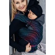 LENNYHYBRID NOSÍTKO STANDARD - PEACOCK'S TAIL - BLACK OPAL (MERINO, HEDVÁBÍ, KAŠMÍR) - LENNYHYBRID - NOSÍTKA