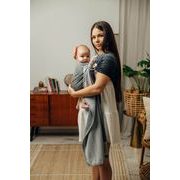 LENNY LAMB RING SLING - LITTLE HERRINGBONE OBMRE GREY - STANDARD 1.8M - LENNYLAMB RING SLING - ŠÁTKY