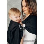 LENNYLAMB BASIC LINE RING SLING - LITTLE HERRINGBONE BLACK EBONY - STANDARD 1,8M - LENNYLAMB RING SLING - ŠÁTKY