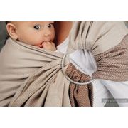 LENNY LAMB BASIC LINE RING SLING - LITTLE HERRINGBONE BABY CAFFE LATTE - STANDARD 1,8 M - LENNYLAMB RING SLING - ŠÁTKY