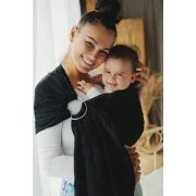 LITTLE FROG RING SLING PURE LINEN - MIDNIGHT BLACK - S (1,7 M) - LITTLE FROG /BELOVED SLINGS RING SLING - ŠÁTKY