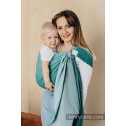 LENNY LAMB RING SLING - LITTLE HERRINGBONE OBMRE GREEN - STANDARD 1.8M - LENNYLAMB RING SLING - ŠÁTKY