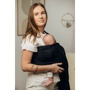 LENNYLAMB BASIC LINE RING SLING - LITTLE HERRINGBONE BLACK EBONY - STANDARD 1,8M - LENNYLAMB RING SLING - ŠÁTKY