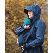 SOFTSHELLOVÁ TĚHOTENSKÁ A NOSÍCÍ BUNDA ANDREA - TMAVĚ MODRÁ - JOŽÁNEK NOSÍCÍ OBLEČENÍ - NOSÍCÍ OBLEČENÍ