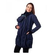 SOFTSHELLOVÁ TĚHOTENSKÁ A NOSÍCÍ BUNDA ANDREA - TMAVĚ MODRÁ - JOŽÁNEK NOSÍCÍ OBLEČENÍ - NOSÍCÍ OBLEČENÍ