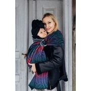 LENNY LAMB RING SLING (60% BAVLNA, 28% MERINO, 8% HEDVÁBÍ, 4% KAŠMÍR) - PEACOCK'S TAIL - BLACK OPAL - STANDARD 1,8 M - LENNYLAMB RING SLING - ŠÁTKY