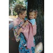 LITTLE FROG RING SLING - PINK LINEN WILDNESS - L (2,3 M) - LITTLE FROG /BELOVED SLINGS RING SLING - ŠÁTKY
