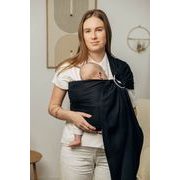 LENNYLAMB BASIC LINE RING SLING - LITTLE HERRINGBONE BLACK EBONY - STANDARD 1,8M - LENNYLAMB RING SLING - ŠÁTKY