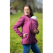 ANGELWINGS FLEECE MIKINA - TMAVĚ RŮŽOVÝ MELÍR - FLEESOVÉ BUNDY - NOSÍCÍ OBLEČENÍ