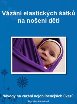 Brožura Vázání elastických šátků na nošení dětí | NošeníDětí.cz