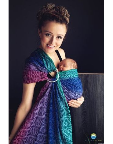 LITTLE FROG ring sling - DARK AURORA CUBE - S (2. jakost)