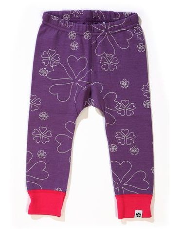 Papfar spodky vlna/bavlna vzor fialové