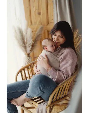 Little Frog elastický šátek na nošení miminek - Royal Beige