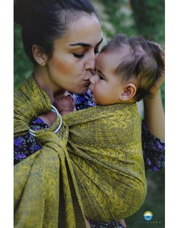 Little Frog ring sling - Golden Boho M (2,1 m)