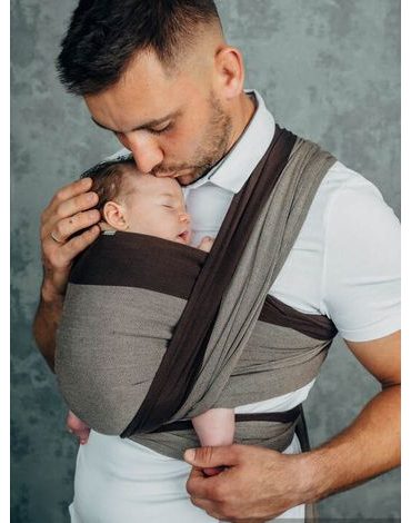 LennyLamb šátek My First Baby Sling - HOT CHOCOLATE