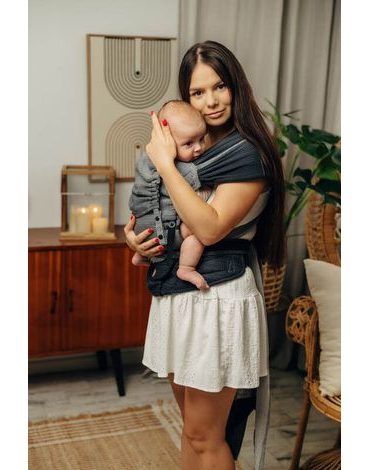 LennyHybrid nosítko Standard - LITTLE HERRINGBONE OMBRE GREY