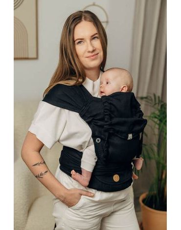 LennyHybrid nosítko Standard - BASIC LINE LITTLE HERRINGBONE BLACK EBONY