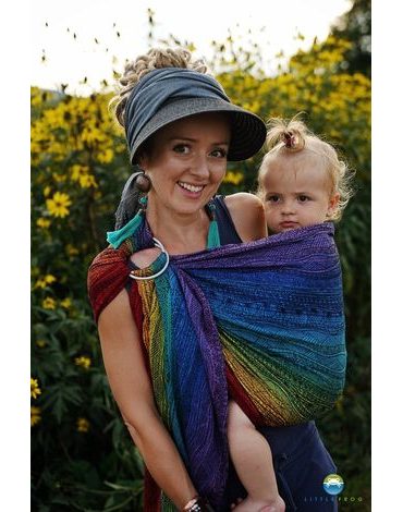 LITTLE FROG RING SLING - RAINBOW HARMONY - S