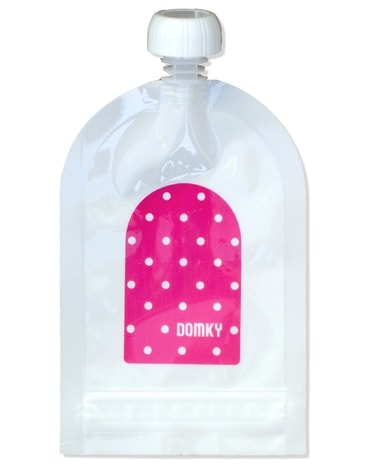Domky plnitelná kapsička Růžový puntík 140ml