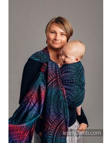 LennyLamb - PEACOCK'S TAIL - BLACK OPAL - merino, hedvábí, kašmír