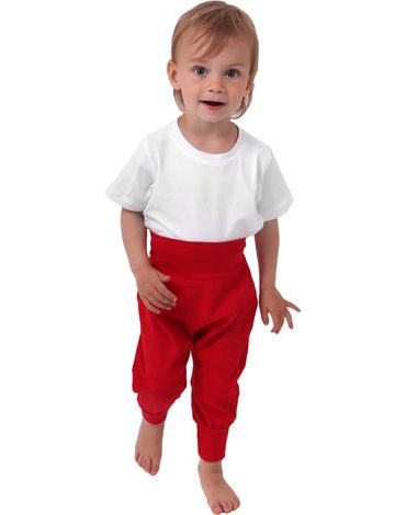 Dětské kalhoty baggy lehké - červené