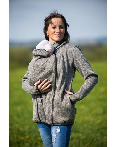 AngelWings fleece mikina - hnědý melír