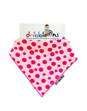 Dribble Ons designer Pink spots