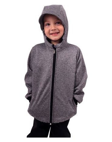 Dětská softshellová bunda - šedý melír