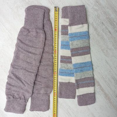 Vlněné návleky Diba jednobarevné vs pruhované