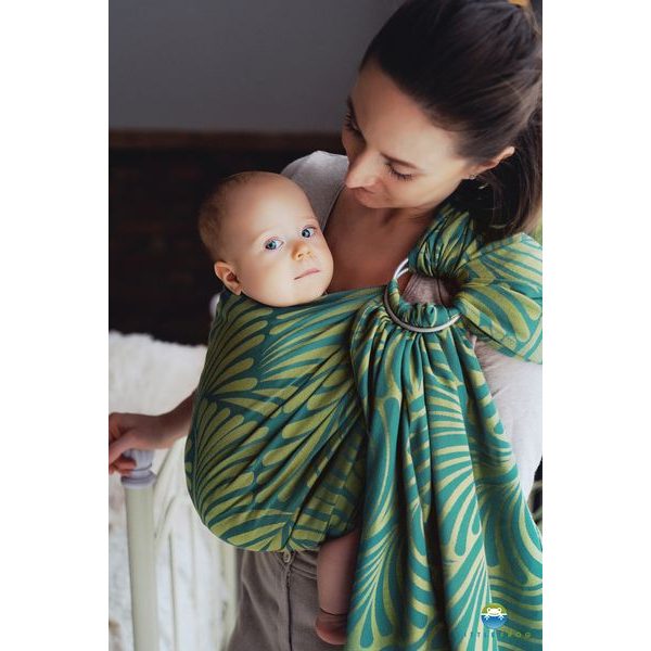 LITTLE FROG RING SLING - SPRING PLUMES M (2,1 M) - LITTLE FROG /BELOVED SLINGS RING SLING{% if zbozi.kategorie.adresa_nazvy[0] != zbozi.kategorie.nazev %} - ŠÁTKY{% endif %}