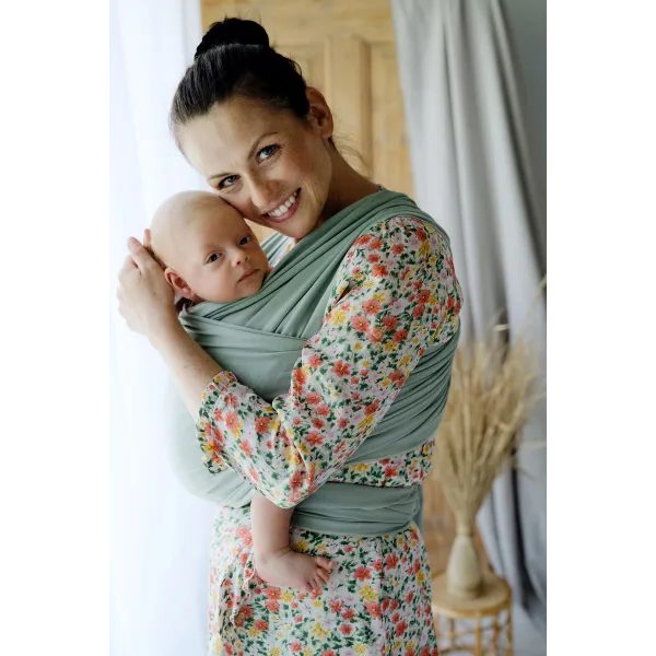 LITTLE FROG ELASTICKÝ ŠÁTEK NA NOŠENÍ MIMINEK - SALVIA - LITTLE FROG{% if zbozi.kategorie.adresa_nazvy[0] != zbozi.kategorie.nazev %} - ŠÁTKY{% endif %}