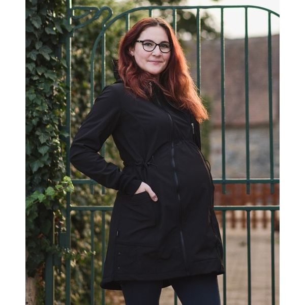 SOFTSHELLOVÁ NOSÍCÍ BUNDA ANDREA + TĚHOTENSKÁ VSADKA - ČERNÁ - JOŽÁNEK NOSÍCÍ OBLEČENÍ{% if zbozi.kategorie.adresa_nazvy[0] != zbozi.kategorie.nazev %} - NOSÍCÍ OBLEČENÍ{% endif %}