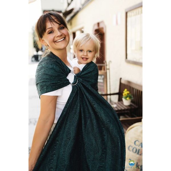 LITTLE FROG RING SLING - RE OCEAN HARMONY - M (2,1 M) - LITTLE FROG /BELOVED SLINGS RING SLING{% if zbozi.kategorie.adresa_nazvy[0] != zbozi.kategorie.nazev %} - ŠÁTKY{% endif %}