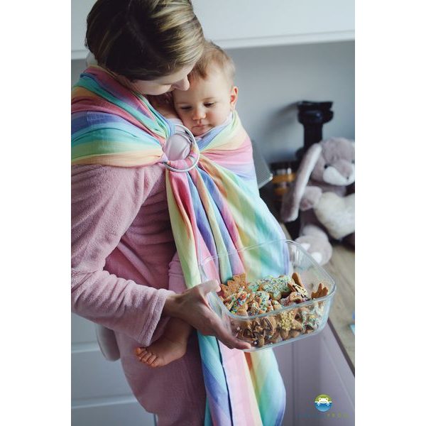 LITTLE FROG RING SLING - SPECTROLITE - M - LITTLE FROG /BELOVED SLINGS RING SLING{% if zbozi.kategorie.adresa_nazvy[0] != zbozi.kategorie.nazev %} - ŠÁTKY{% endif %}