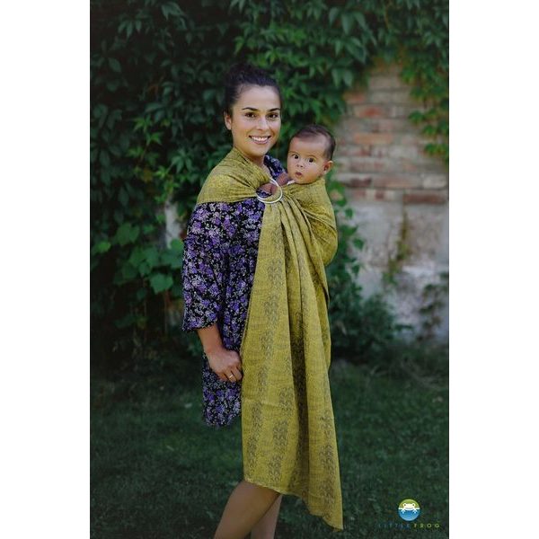 LITTLE FROG RING SLING - GOLDEN BOHO - S (1,7 M) - LITTLE FROG /BELOVED SLINGS RING SLING{% if zbozi.kategorie.adresa_nazvy[0] != zbozi.kategorie.nazev %} - ŠÁTKY{% endif %}