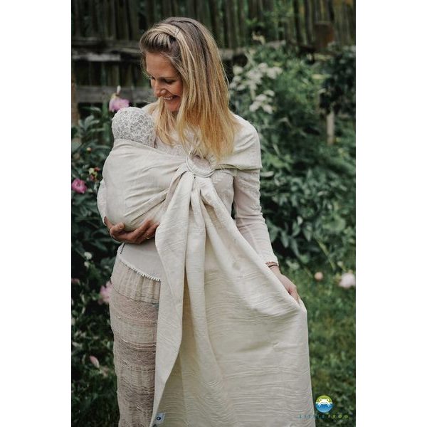 LITTLE FROG RING SLING - LINEN SUMMER MEADOW - S (1,7 M) - LITTLE FROG /BELOVED SLINGS RING SLING{% if zbozi.kategorie.adresa_nazvy[0] != zbozi.kategorie.nazev %} - ŠÁTKY{% endif %}