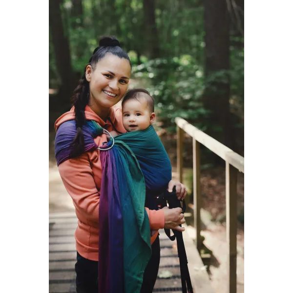 LITTLE FROG RING SLING BAMBOO MISTY ZIRCON - M (2M) - LITTLE FROG /BELOVED SLINGS RING SLING{% if zbozi.kategorie.adresa_nazvy[0] != zbozi.kategorie.nazev %} - ŠÁTKY{% endif %}