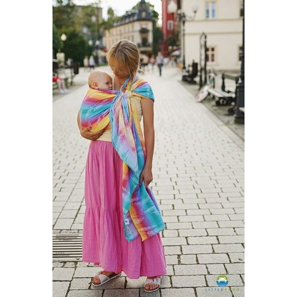 LITTLE FROG RING SLING - POWER OF WIND M (2,1 M) - LITTLE FROG /BELOVED SLINGS RING SLING{% if zbozi.kategorie.adresa_nazvy[0] != zbozi.kategorie.nazev %} - ŠÁTKY{% endif %}