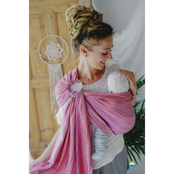 LITTLE FROG RING SLING - BAMBOO RUBY - SIZE M (2,1M) - LITTLE FROG /BELOVED SLINGS RING SLING{% if zbozi.kategorie.adresa_nazvy[0] != zbozi.kategorie.nazev %} - ŠÁTKY{% endif %}