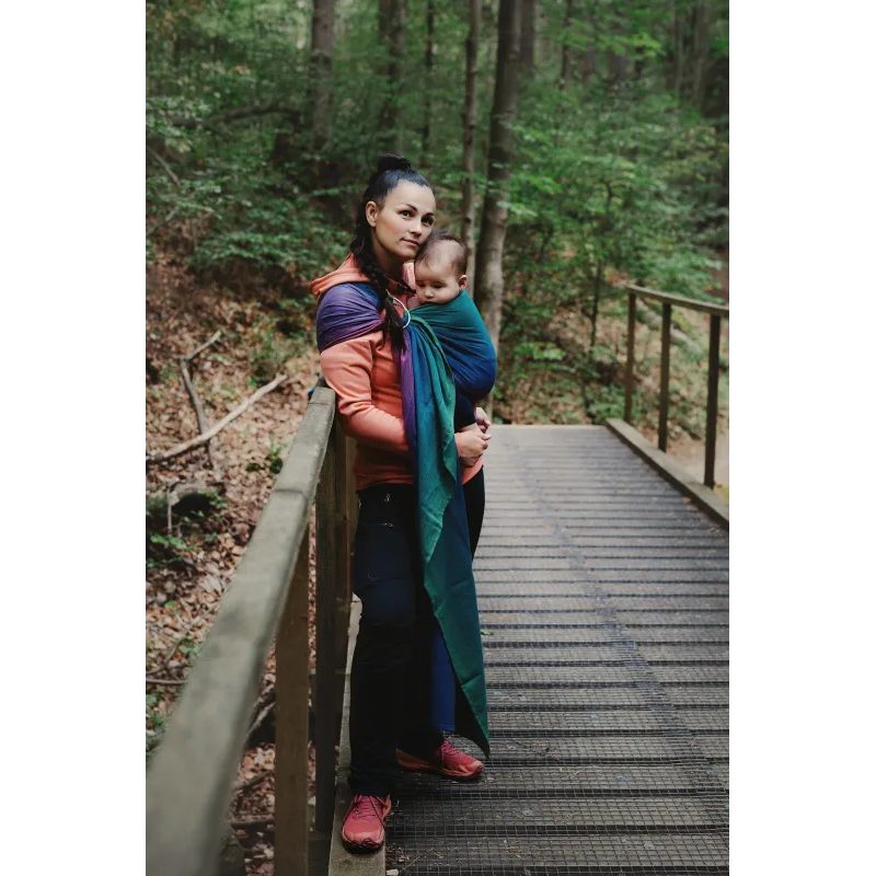 LITTLE FROG RING SLING BAMBOO MISTY ZIRCON - M (2M) - LITTLE FROG /BELOVED SLINGS RING SLING - ŠÁTKY