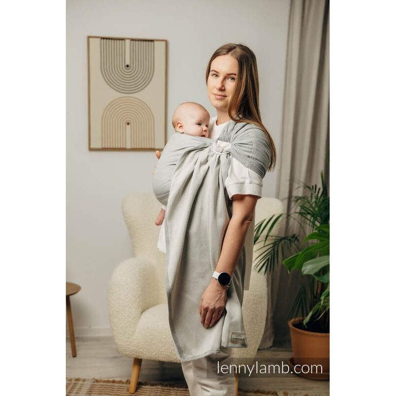 LENNY LAMB RING SLING - LITTLE HERRINGBONE GREY - STANDARD 1.8M - LENNYLAMB RING SLING - ŠÁTKY