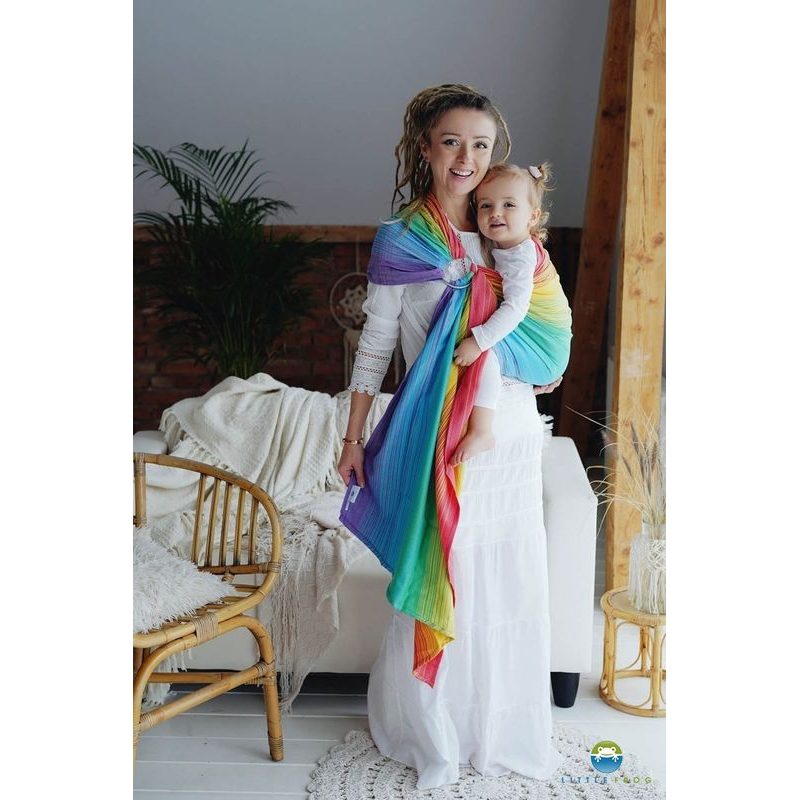LITTLE FROG RING SLING - DAISY AGAT - S (1,7 M) - LITTLE FROG /BELOVED SLINGS RING SLING - ŠÁTKY