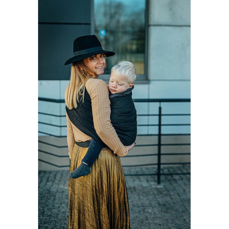 LENNY LAMB RING SLING - PITCH BLACK (MERINO) - STANDARD 1,8 M - LENNYLAMB RING SLING - ŠÁTKY