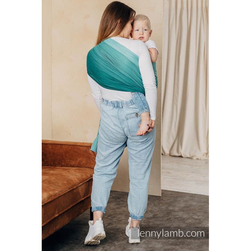 LENNY LAMB RING SLING - LITTLE HERRINGBONE OBMRE GREEN - STANDARD 1.8M - LENNYLAMB RING SLING - ŠÁTKY