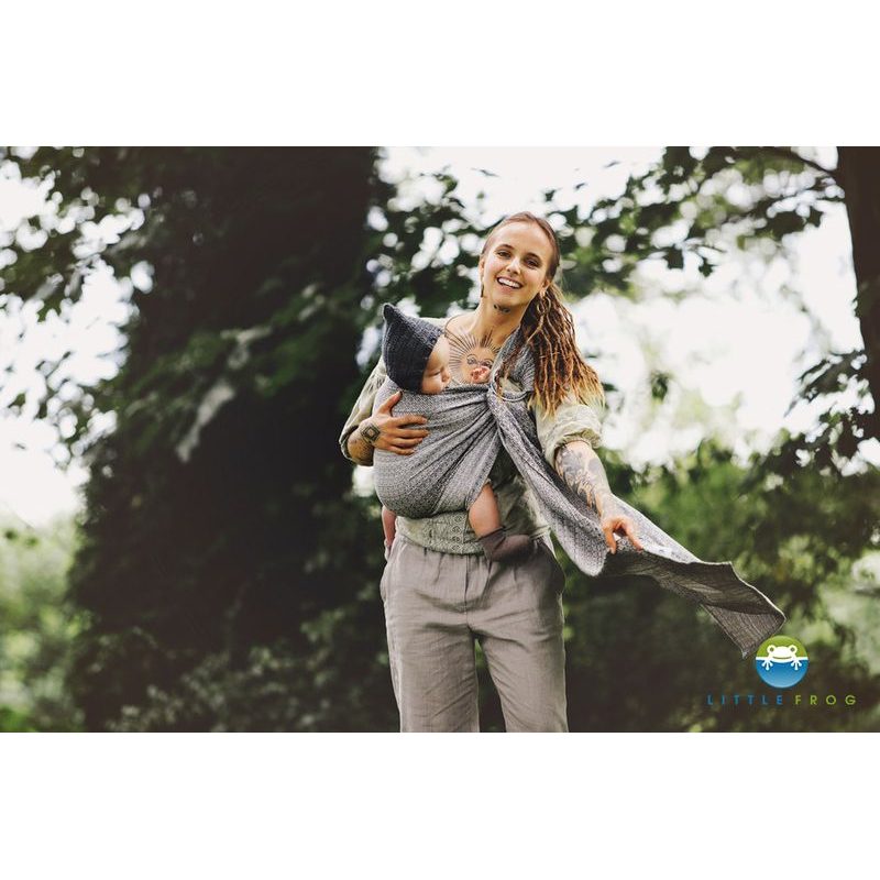LITTLE FROG RING SLING - LOVELY FOG - S (1,7 M) - LITTLE FROG /BELOVED SLINGS RING SLING - ŠÁTKY