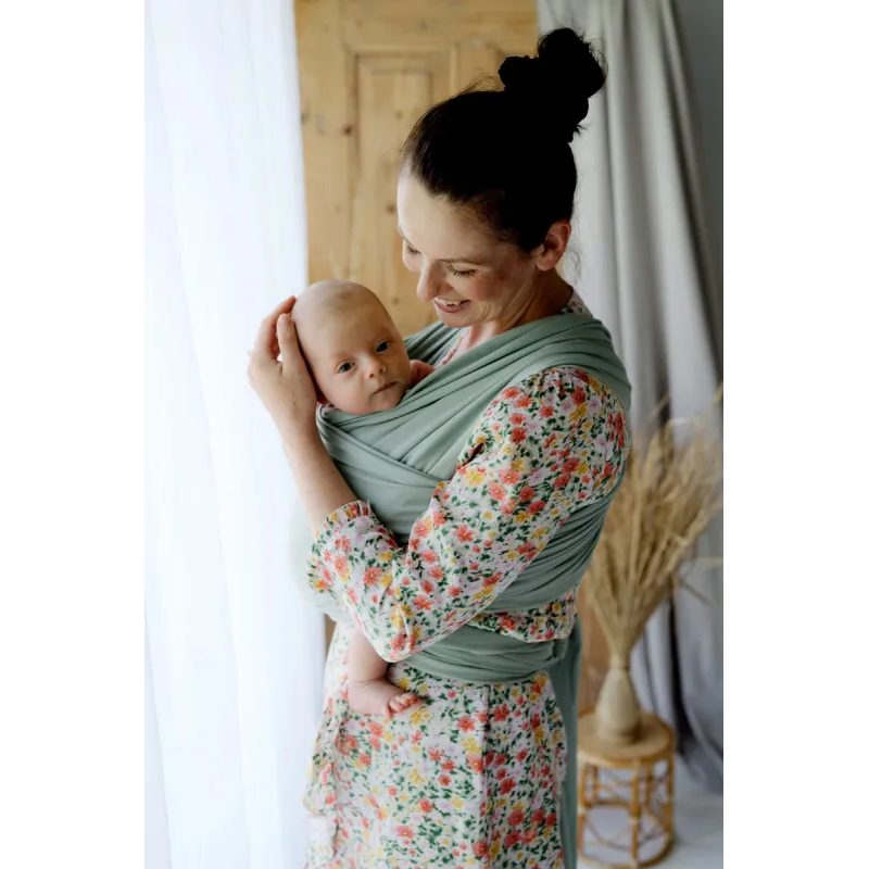 LITTLE FROG ELASTICKÝ ŠÁTEK NA NOŠENÍ MIMINEK - SALVIA - LITTLE FROG - ŠÁTKY