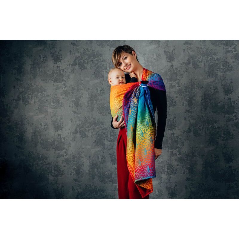 LENNYLAMB RING SLING - RAINBOW LOTUS - STANDARD 1,8 M - LENNYLAMB RING SLING - ŠÁTKY
