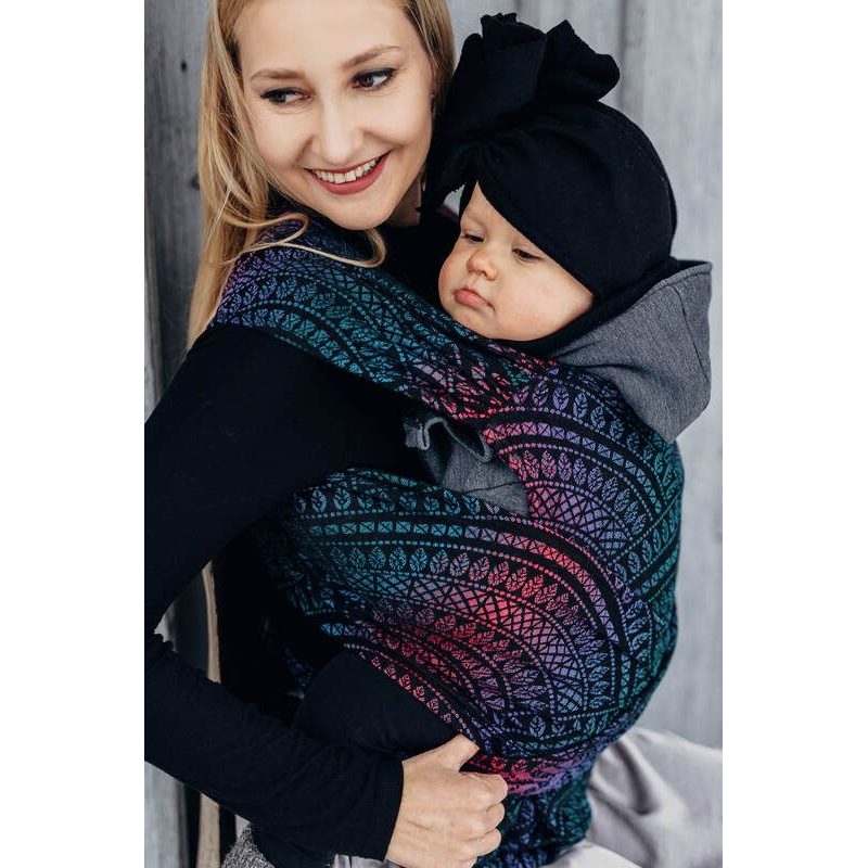 LENNYHYBRID NOSÍTKO STANDARD - PEACOCK'S TAIL - BLACK OPAL (MERINO, HEDVÁBÍ, KAŠMÍR) - LENNYHYBRID - NOSÍTKA